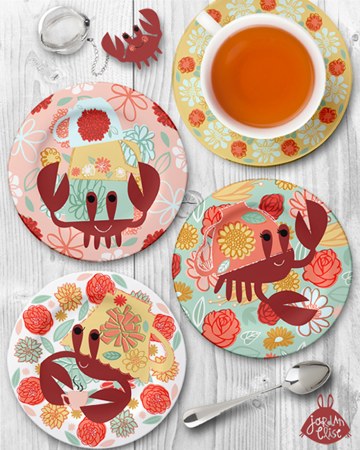 Teacup Crab Plates